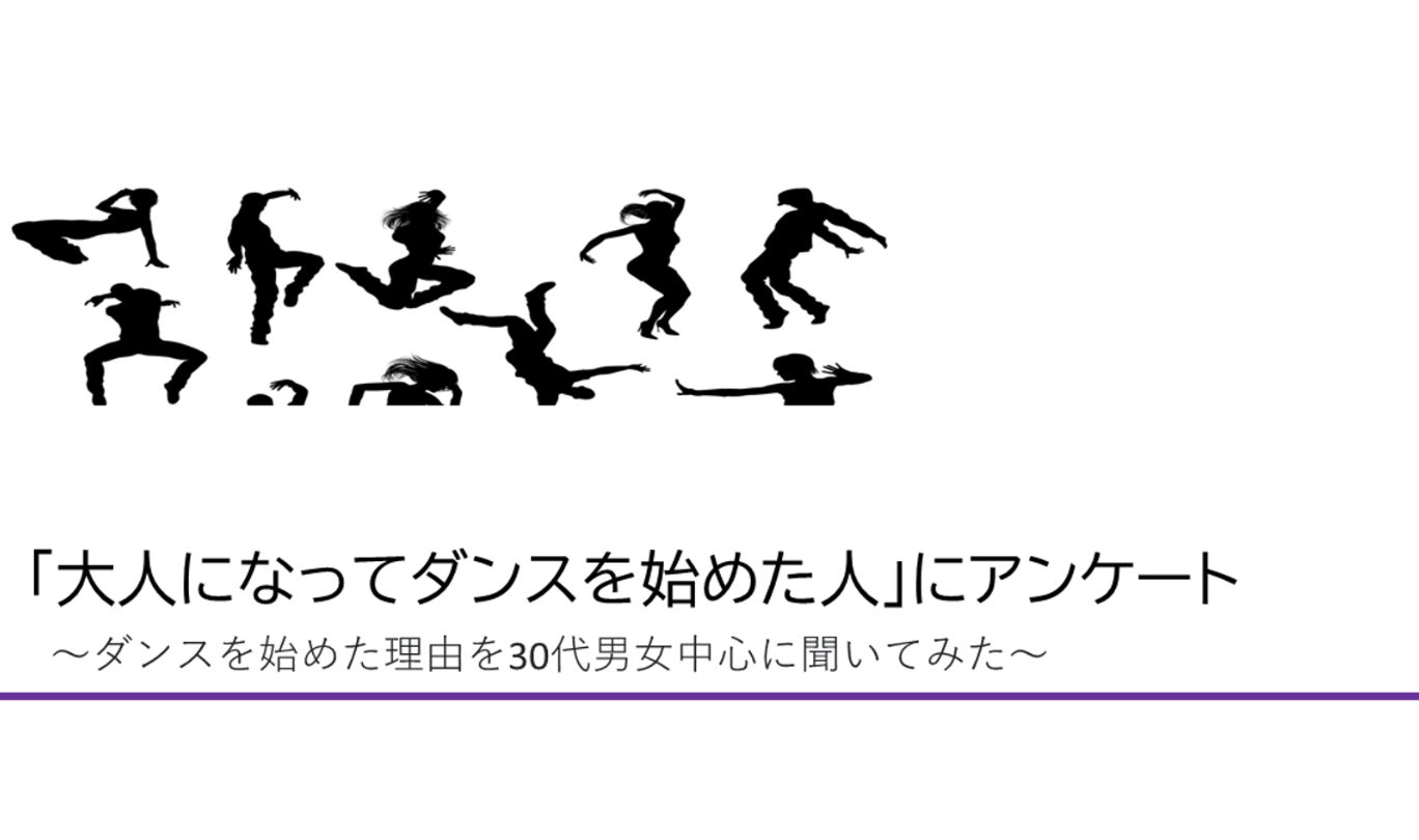 大人になってダンスを始めた人に聞きました！ダンスを始めた理由は？